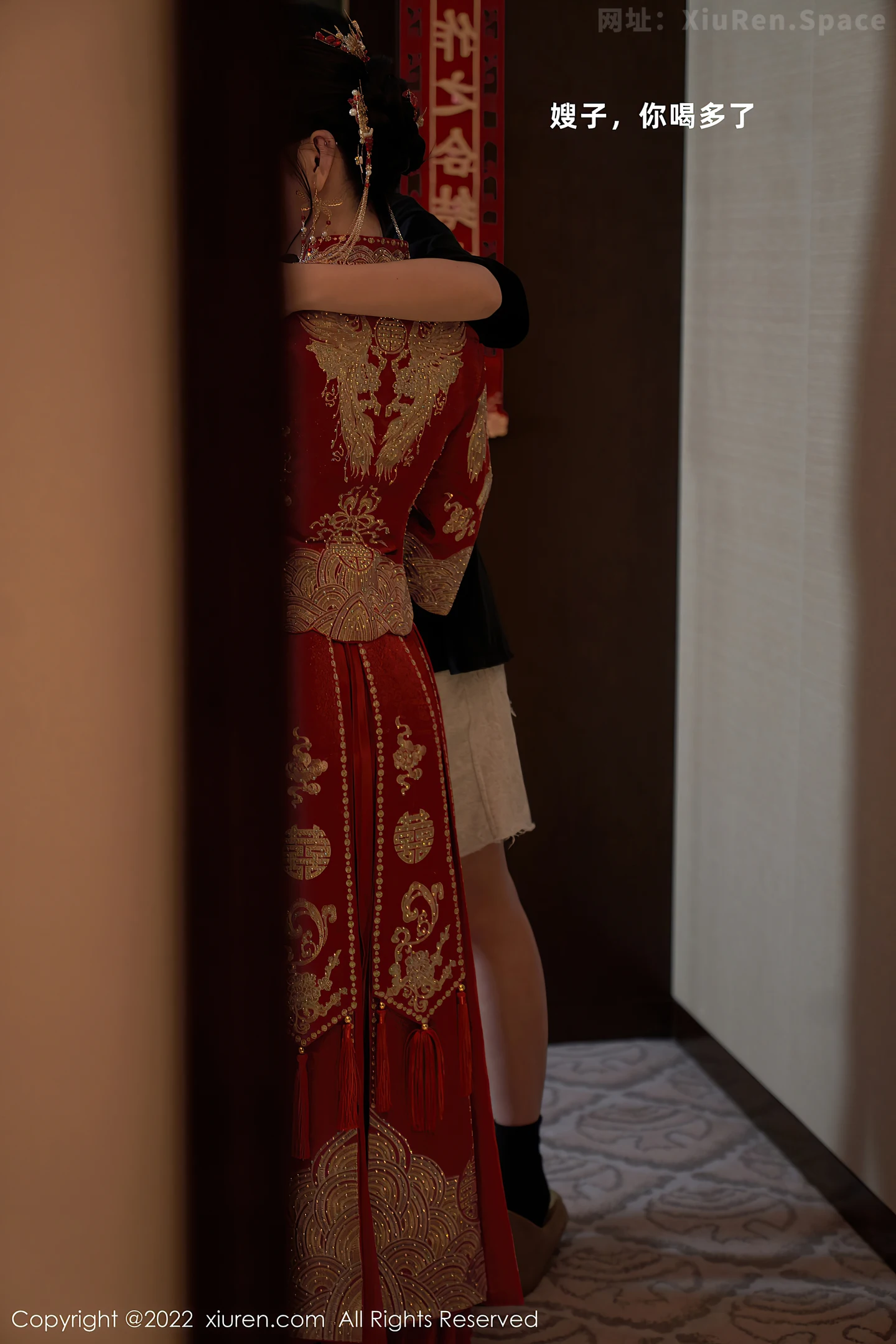 图片[2]-[XiuRen秀人网] VOL.5675 女神周于希Sally私房脱新娘装露红色蕾丝内衣超薄肉丝诱惑写真80P-秀人网官方网站